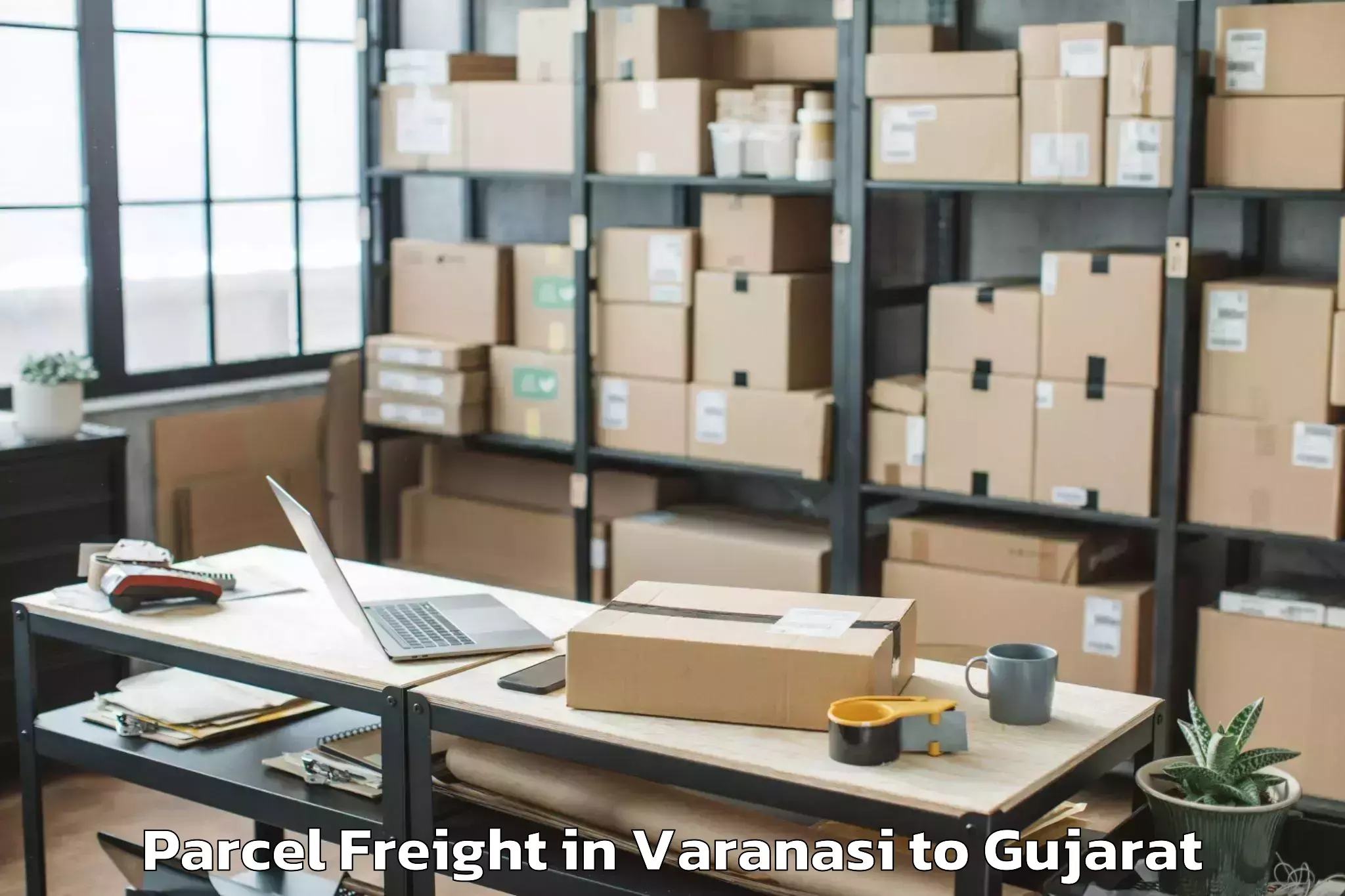 Varanasi to Santrampur Parcel Freight